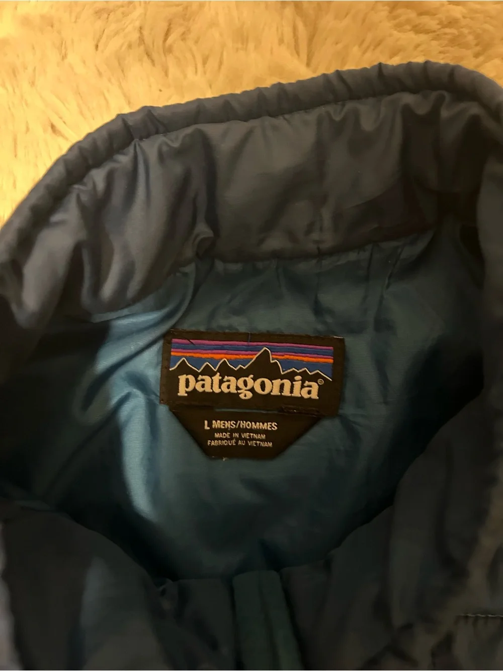 Patagonia Teal and Navy Quilted Jacket